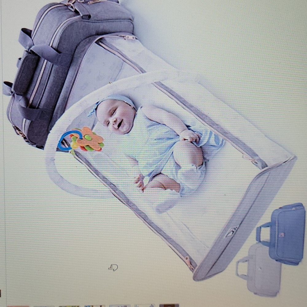 Confachi 4in1 convertible travel baby diaper bag bassinet changing pad New…